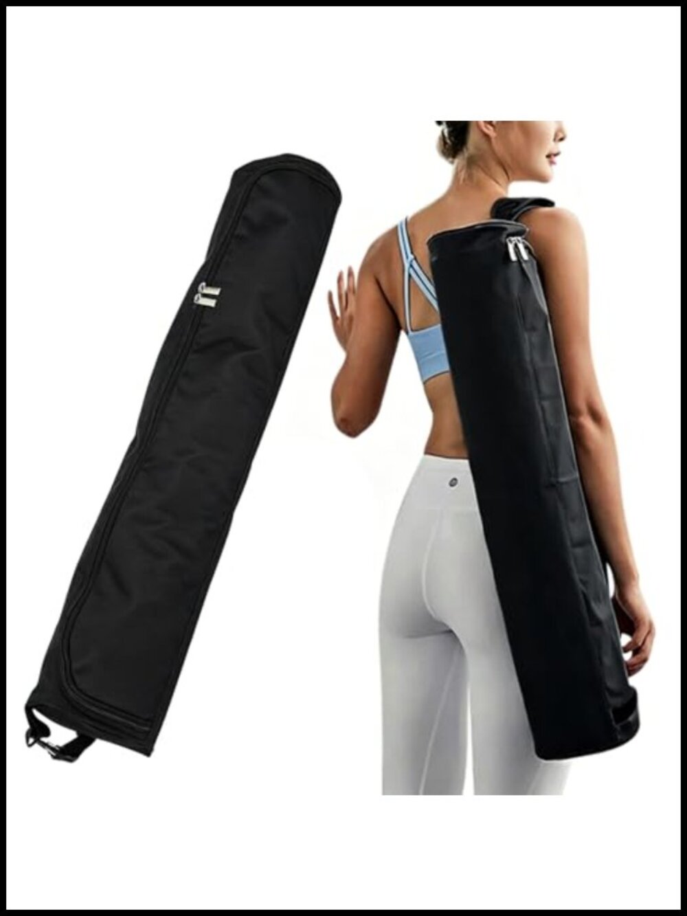 Large Full-Zip Yoga Mat Bag Carrier Adjustable Strap Oxford Cloth Gym Travel